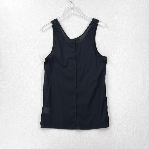 KSUBI Stretch Chiffon Tank Top Womens Medium Black Silk Blend Semi Sheer NEW - Picture 3 of 13